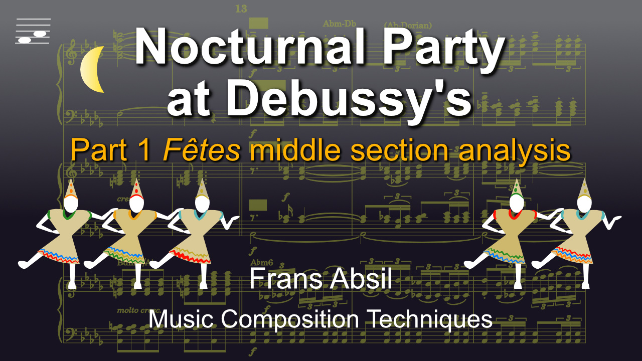 YouTube thumbnail for the Debussy Nocturnes Fetes video tutorial