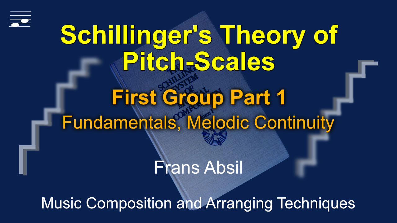YouTube thumbnail for the Schillinger Pitch-Scales First Group Pt 1 video tutorial