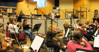 Metropole Orkest violin section (April 2008)